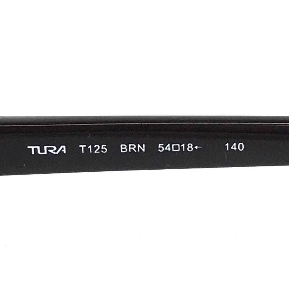 Tura Eyeglasses Frames T125 BRN Brown Rectangle Half Rim Titanium 54-18-140